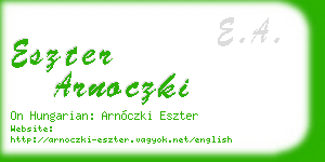 eszter arnoczki business card