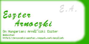 eszter arnoczki business card